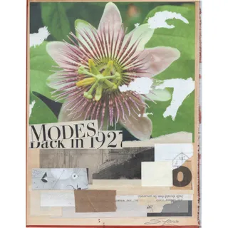Photo of Original Mixed Media Modern Art Collage "Geoscopy" 8.5x11.25" Signed