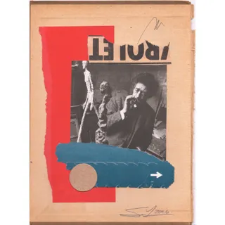 Photo of Original Mixed Media Modern Art Collage "Pejorate" 5.75x8" Signed