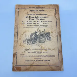Photo of 1940 McCormick Deering Corn Planters Farmall Tractors Owners Manual IH L4-5