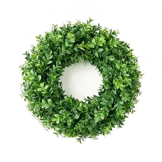Photo of 24″ Faux Large Preserved Boxwood Wreath – Waterproof Greenery Floral Wreath