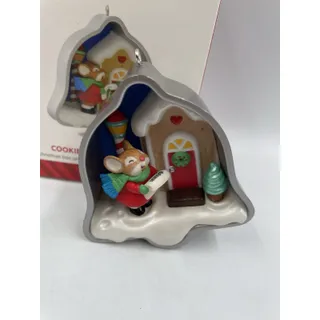 Photo of Hallmark Keepsake Christmas Ornament Cookie Cutter Bell Caroling Mouse 2014