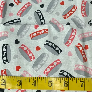 Photo of New Create It 18"X21" Valentine Puppy Dog Cotton Fat Quarter FQ Quilting Fabric