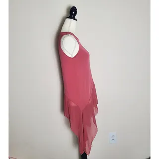 Photo of Anthropologie Mauve Pink Sheer Hem Tank Top Small