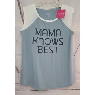 Photo of Isabel Maternity Mama Knows Best Tank Top Size L Blue NWT