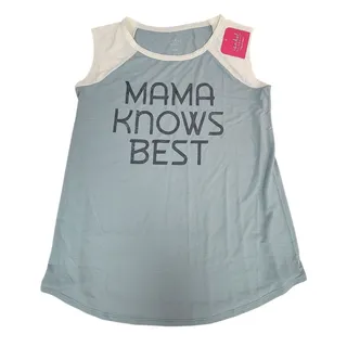 Photo of Isabel Maternity Mama Knows Best Tank Top Size L Blue NWT