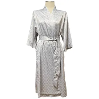 Photo of Cabernet by Sleep Sense Satin Wrap Robe Silver Gray White Medium