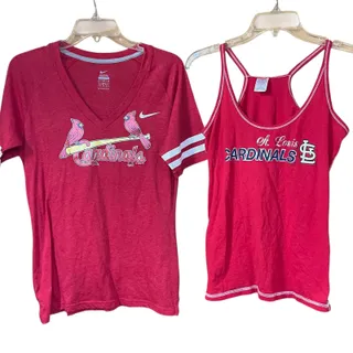 Photo of Nike St Louis Cardinals Women’s 2pc Set Large Shirt Tank Top MLB Red V Neck