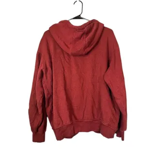 Photo of CSG Maroon Cotton Blend Hooded Full Zip Casual Sweat Jacket Men Sz XL