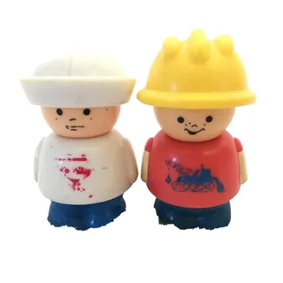 Photo of SHELCORE 2 Vintage People Toy Figures Construction Worker Sailor Preschool