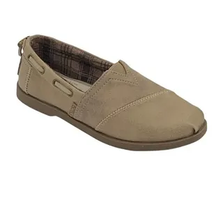 Photo of BOBS SKECHERS Microleather Taupe  Slip-On  Chill Luxe Flat Shoes Size US 9