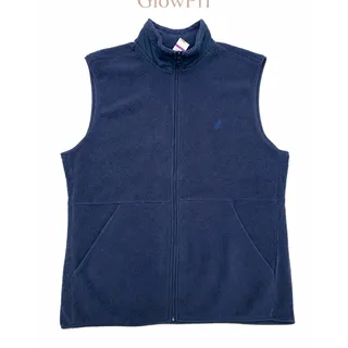 Photo of Nautica Men’s Navy Sherpa Fleece Full Zip Vest XXL NWT