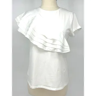 Photo of Chico's Ruffled White T Shirt Women's Medium