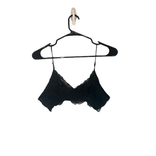 Photo of Leith Black Lace Triangle Adjustable Straps Layered Bandeau Women Sz L