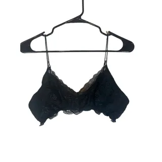 Photo of Leith Black Lace Triangle Adjustable Straps Layered Bandeau Women Sz L