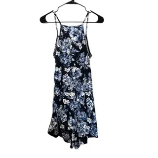 Photo of Route 3 Blue Multi Color Floral Sleeveless One Piece Romper Women Sz Sm