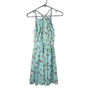 Photo of Maison Jules Baby Blue Red Cherry Sleeveless Lined Sundress Women’s XXS