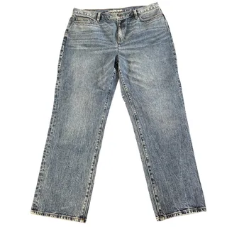 Photo of Lands' End Medium Wash Straight Leg Jeans - Size 16P