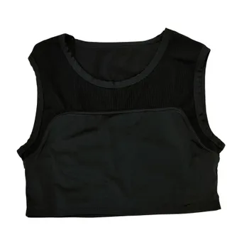 Photo of Fabletics Crop Top Athletic Stretch Black Womens | Large