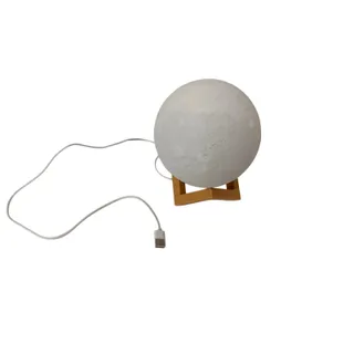 Photo of Lamp USB Cable Connection White Globe with Stand