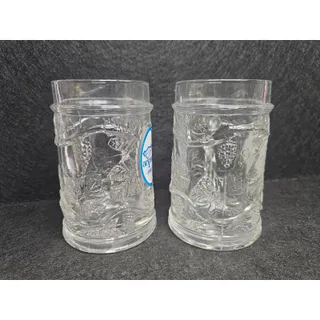 Photo of 2 OX YOKE INN Vintage Embossed Glass Mugs, Amana, Iowa