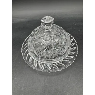 Photo of Lead Crystal Covered Butter Dish Balmoral by Edinburgh Crystal 6" x 4"