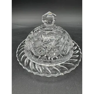 Photo of Lead Crystal Covered Butter Dish Balmoral by Edinburgh Crystal 6" x 4"