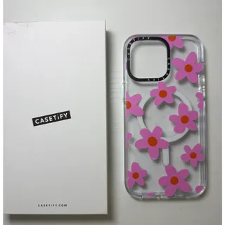 Photo of casetify iphone 14 pro max case magsafe - PINK FLOWER POWER