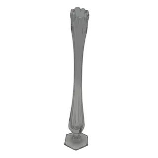 Photo of Clear Swung Glass 13.5" Footed Vase 10 points. Mid Century Modern
