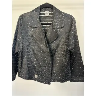 Photo of Vintage Rockies Platinum Women’s Black & Silver Metallic Blazer