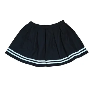 Photo of Hot Topic Pleated Cheerleader Style Mini Skirt Size Black White Stripe Womens L