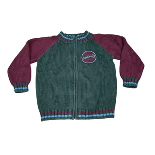 Photo of Vintage Lands End Toddler Varsity Cardigan 90s Knit Sweater 4T