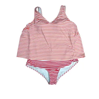 Photo of Lands' End Women's Plus Size Chlorine Resistant One Piece Fauxkini Swimsuit 2X
