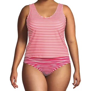 Photo of Lands' End Women's Plus Size Chlorine Resistant One Piece Fauxkini Swimsuit 2X