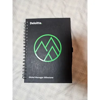 Photo of NEW Deloitte Global Manager Milestone Black 10" x 7" Spiral Bound Lined Notebook