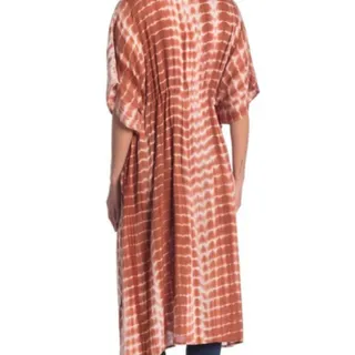 Photo of Long Tan Tie Dye Kimono Small