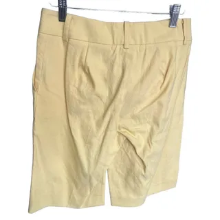 Photo of Doncaster linen blend bright yellow bermuda shorts size 2 NWOT