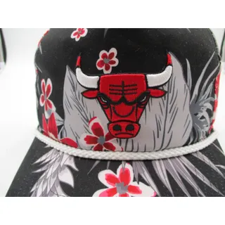 Photo of Chicago Bulls Hat Cap Snap Back One Size Floral Black NBA Basketball 47 Brand