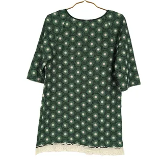 Photo of Vintage Juicy Couture Women's Green & White Polka Dot Babydoll Tunic Top -Size M