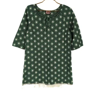 Photo of Vintage Juicy Couture Women's Green & White Polka Dot Babydoll Tunic Top -Size M