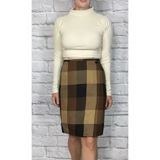 Photo of Vintage 90s Liz Claiborne Preppy Plaid Mini Pencil Skirt