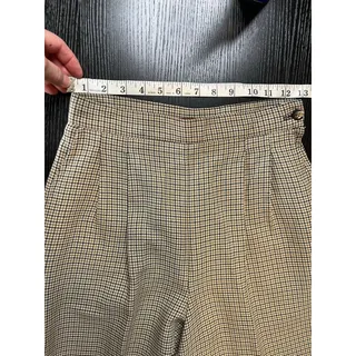 Photo of Vintage 90's Tracy Evans Houndstooth High Waisted Front Pleat Side Zip Trousers