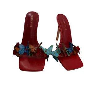 Photo of Dolls Kill Azalea Wang Nori Butterfly Heels 3 Dimensional Butterfly Square Toe