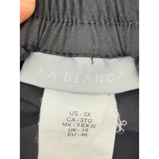 Photo of La Blanca Tie Waist Board Shorts Black Plus Size Womens 3X