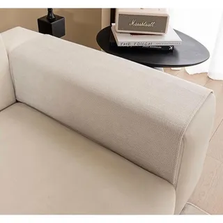 Photo of One Chenille Sofa Couch Armrest Cover, Beige White, 27"x 27"