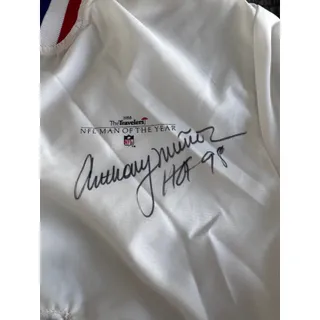 Photo of Autographed Vintage Anthony Munoz NFL Cincinatti Bengals 1988 White Jacket COA