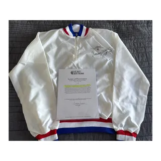 Photo of Autographed Vintage Anthony Munoz NFL Cincinatti Bengals 1988 White Jacket COA
