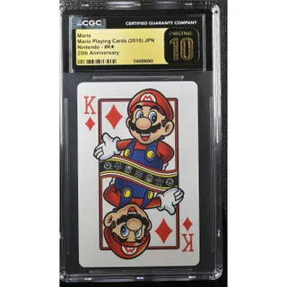 Photo of Nintendo 2010 Mario Playing Cards 25th King of Diamonds Mario CGC 10 PRISTINE