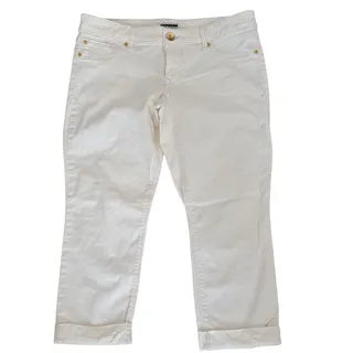 Photo of Express White Capri Jeans Size 8 NWOT Cuffed Cropped