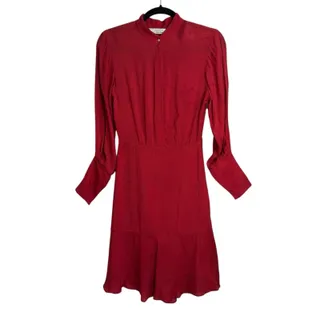 Photo of & Other Stories Frill Hem Red Long Sleeve Dress