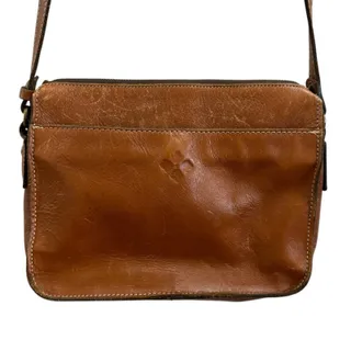Photo of Patricia Nash Top Zip Brown Leather Crossbody